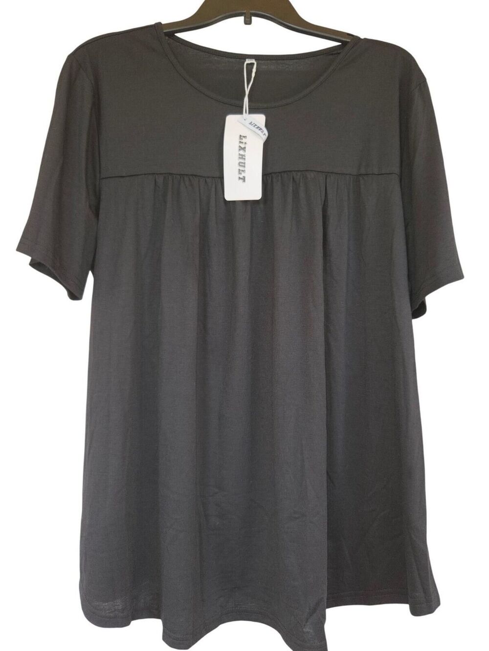 Lixhult Black Short Sleeve Loose Fit Casual Top Size XXL
